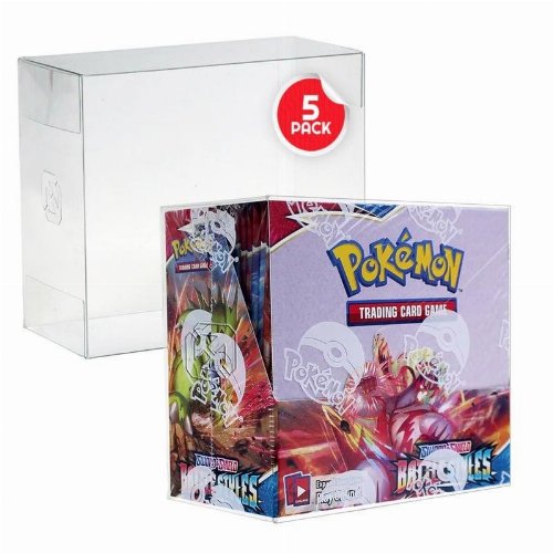 EVORETRO Pokémon 36-booster display PET protectors, five-piece pack; sealed booster box for illustration only