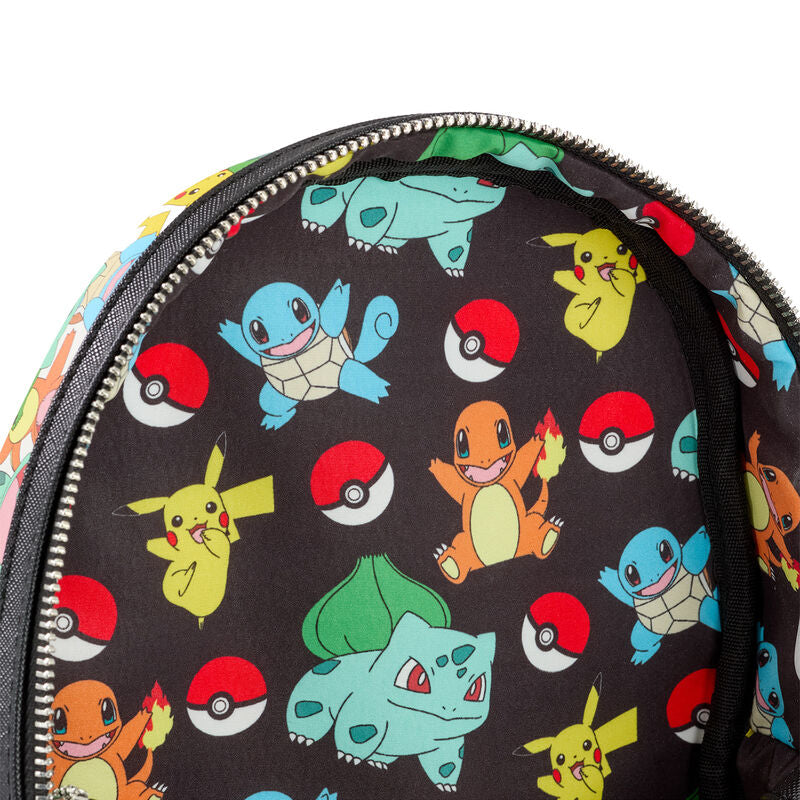 Pokémon Pikachu & Starters All Over Print Mini Backpack | Loungefly — authentic product image 4