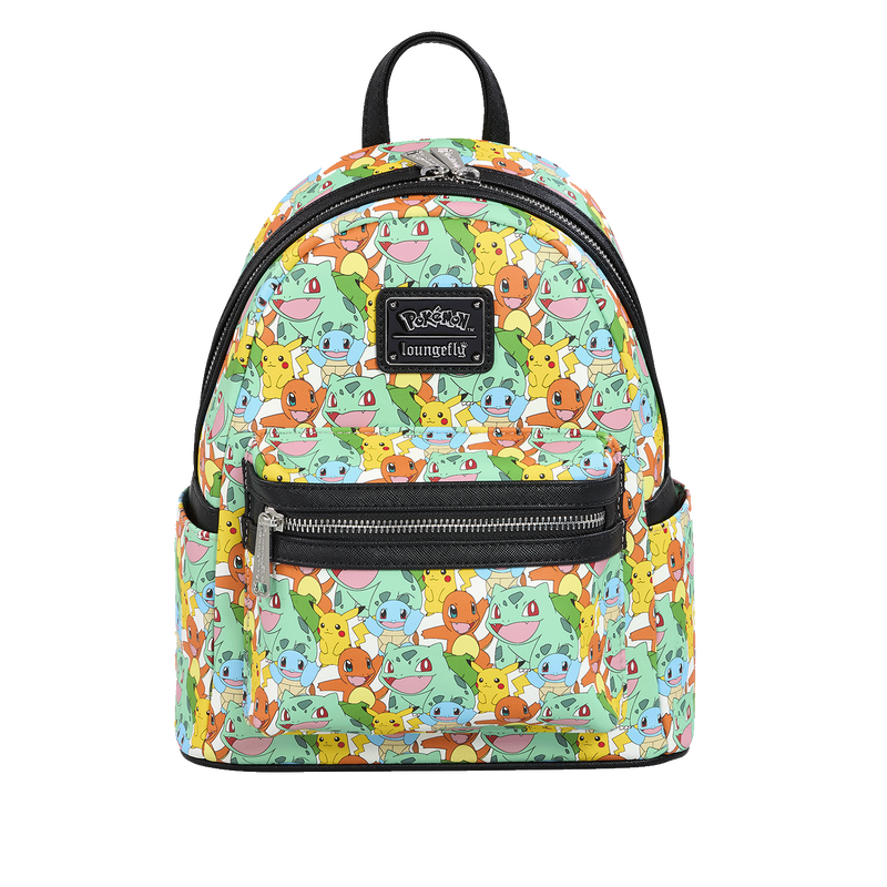 Pokémon Pikachu & Starters All Over Print Mini Backpack | Loungefly — authentic product image 1