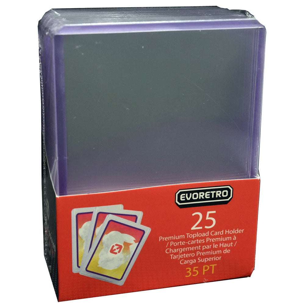 EVORETRO Premium 3×4 Topload Card Holders – 35PT | 25 Pack — authentic product image 2