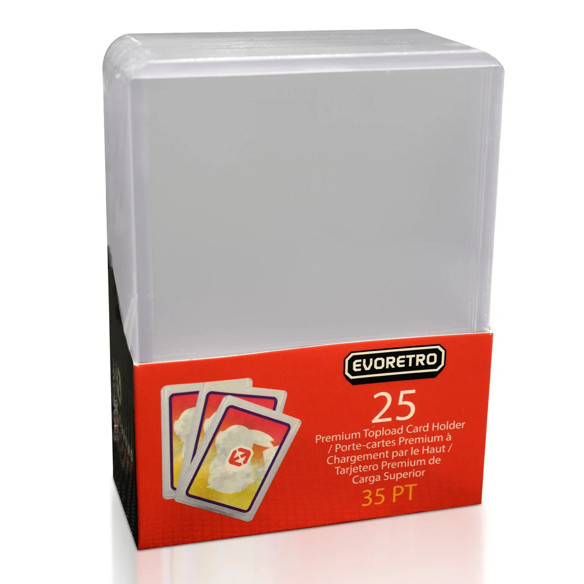 EVORETRO Premium 3×4 Topload Card Holders – 35PT | 25 Pack — authentic product image 1